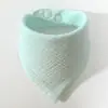 Toalla de Babero de Gasa de Cuatro Capas Lisa para Bebé, Toalla Triangular, Babero para Recién Nacido, Babero para Bebé con Broche Transfronterizo Amazon