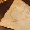 Bajo el Baniano Plata S925 Verano Nuevo Collar Anillo Möbius para Mujer Nicho Diamante Collar Clavícula de Alta Gama