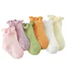 Calcetines para Niños, Calcetines de Verano Finos y Transpirables para Bebés, Calcetines para Bebés Recién Nacidos de Primavera y Otoño, Calcetines de Malla de Caña Media, Borde Fruncido de Algodón y Seda
