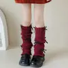 Calcetines de otoño e invierno para niños, calcetines de lana tejidos para niñas, calcetines de media pantorrilla, cubrecalcetines cálidos engrosados estilo Lolita