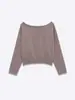 Para Exportación Europea y Americana Transfronteriza Ropa de Mujer Popular en Aliexpress Moda de Otoño Versátil Multicolor de un Solo Hombro Top de Punto