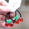 Nuevos y lindos pendientes de estudiante de moda para niños con purpurina roja, clip de oreja de amor sin perforación, joyería de oreja de fresa