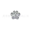 8mm Diamante Multicolor Pata de Gato Huella de Perro Aleación Joyería Adecuado para DIY Llavero Pulsera Accesorios para Collar de Mascota