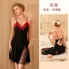 Bata de satén para mujer con un hermoso diseño en la espalda, patchwork de encaje y malla de lunares, y sujetador incorporado, con un sexy estilo de camisola. 427