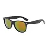 AliExpress Gafas de Sol con Película de Color Uña de Arroz Vintage Tendencia de Moda Gafas de Sol Reflectantes Gafas de Sol de Montura Negra Versátiles