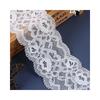 Encaje elástico de nailon con patrón bilateral de 6 cm, encaje hueco blanco, accesorios en stock