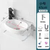 Lavabo de cerámica tamaño pequeño lavabo de esquina para baño lavabo de pared para balcón soporte de acero inoxidable hogar