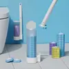 Cepillo de inodoro desechable para el hogar, descontaminación, sin ángulo muerto, cepillo de limpieza de inodoro, cabezal reemplazable, juego de cepillos de inodoro desechables