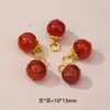 Acessórios Pingente de Ágata Vermelha Natural Pêssego Caqui Joias de Frutas Pequenas Contas Soltas Material DIY Acessórios para Pulseira Atacado