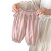Pantalones Casuales de Verano para Niñas Pantalones de Encaje Elegantes para Bebés y Niños a la Moda Versión Coreana