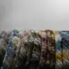Tejido de Felpa de Cachemir Estilo Étnico, Cachemir Cepillado de Pelo Largo con Rayas de Colores, Adecuado para Juguetes, Ropa y Manualidades
