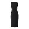 Vestido Tank de Um Ombro com Fenda Lateral Estilo Desejo Puro para Mulheres, Estilo Menina Picante de Verão, Cintura Marcada, Emagrecedor, Vestido Midi Linha A