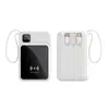 En stock cargador portátil de gran capacidad para exteriores con pantalla digital de enfriamiento de alta eficiencia y cable incorporado, cargador magnético inalámbrico portátil