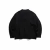 Nova coleção outono/inverno 2025: Suéter de tricô casual retrô americano, gola V de caimento relaxado, peça de outer wear de cor sólida para homens