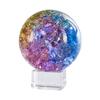 Bola de Cristal Colorida Assada Rachada Gelo Bola de Vidro Sólido Fonte de Pedras Artesanato Bonsai de Água Corrente Rachada com Ornamentos