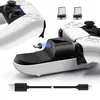 Adequado para Carregador de Controle Ps5, Base Carregadora de Controle Sem Fio Ps5, Carregador Duplo com Cabeça Magnética Ps5, Carregador de Console de Jogo