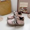 Zapatos de entrenamiento alemanes Beier con doble cordón para mujer, zapatos de lona de nicho, cálidos zapatos blancos simples para invierno BE-6809