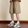 Shorts de Seda de Hielo para Hombre Verano Delgados Pantalones Deportivos Drapeados Holgados Rectos Shorts Casuales Pantalones de Acondicionamiento de Aire de Secado Rápido