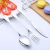 Serie Champion yuan cubiertos de acero inoxidable cuchara cuchara redonda cuchara de sopa juego de regalo para niños de hotel logo