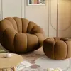 Sofá Perezoso Silla Calabaza Individual Crema Red Net Saco de Frijol Sala de Estar Dormitorio Apartamento Pequeño Balcón Tatami