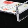 Acrílico Transparente em Forma de T Magnético Forte Porta Cartão de Mesa Sinalizador de Mesa Suporte de Exibição de Sinalizador de Mesa Sinalizador de Bebidas Processamento Personalizado A6