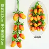 Brochetas Colgantes de Frutas y Verduras Simuladas, Brochetas de Pimiento Rojo, Mazorcas de Maíz Falsas, Modelos de Ajo, Restaurantes de Granja de Plástico, Metabo