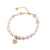 Pulsera de Perlas de Agua Dulce Dongdaemun Coreano Nuevo Transfronteriza Femenina ins Geométrica Amor Irregular Prismática Pulsera de 18K