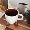 Livro Vermelho Pequeno Copo Explosivo Caneca de Cerâmica Alto Padrão Luxo Leve Alto Valor Caneca para Chá da Tarde Café Caneca com Flor Puxada