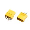 Conector en T de alta corriente XT60 macho y hembra, chapado en oro y cobre, para modelos de automóviles y barcos, accesorios para baterías de aviación