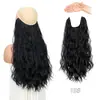 Peluca europea y americana transfronteriza de una pieza, multi-volumen, extensión de cabello en forma de U, peluca de línea de pesca femenina, cabello largo rizado invisible en stock