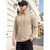 Website independente de roupas masculinas transfronteiriças Moletom com capuz jacquard texturizado estilo americano com patches nas mangas, moletom casual pullover para homens