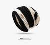 Gorro de invierno para mujer, nuevo, de cabeza grande, tejido, holgado, cálido, grueso, de lana, con protección para las orejas