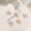 Vidro Gradiente Flores Transparente e Fofo Pequenas Flores Contas Separadas Acessórios Contas Soltas Material para DIY Brincos Acessórios de Cabeça Pulseira Atacado