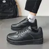 Nuevos Zapatos Blancos Transpirables para Hombre de Primavera y Verano, Modernos y Versátiles, Tenis Deportivos Casuales Negros de Suela Gruesa, Zapatos de Moda para Estudiantes