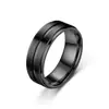 Moda Transfronteriza Personalidad Acero Inoxidable Anillo Minimalista Grueso Joyería Fabricante Mayorista Entrega Directa Doble Paso