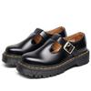 Zapatos Mary Jane con Tira Cruzada Audemars Cuero Genuino Caña Baja Zapatos Pequeños de Cuero para Mujer Suela de Grosor Medio Moda Estudiante Casual