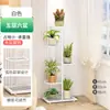 Suporte de Flores Móvel para Sala de Estar Luxo Leve Suporte de Plantas de Alta Qualidade Varanda de Chão Múltiplas Camadas de Ferro Armazenamento Prateleira para Vasos de Flores