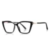 Gafas Antiazules Personalizadas Originales 2238 Pedrería Rostro Grande Adelgazantes Reductoras de Edad Montura Óptica Pigmento Polvo de Té Gafas Lisas