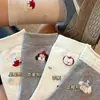Calcetines Lindos de Cachorro de Dibujos Animados para Mujer, Calcetines Blancos de Media Pantorrilla, Primavera y Otoño, con Forma de Corazón, Estilo Ins de Moda, Estilo Japonés, Calcetines Largos Grises de Terciopelo
