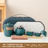 Set de Té para Viaje al Aire Libre Portátil Pequeño Set Viaje Una Tetera Cuatro Tazas Camping Taza Rápida Portátil Preparación de Té al Aire Libre