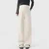 Calça de maternidade para outono e inverno, novo modelo 2026, calça pantalona para uso externo, com suporte para a barriga, forrada com fleece, espessa, calça longa casual, cintura alta para gestantes