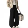Pantalones Cargo Holgados de Pierna Ancha de Estilo Americano de Gama Alta Versátiles con Sentido de Diseño Patchwork Versátiles Holgados Casuales Pantalones de Corte Limpio