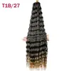 Aubes Cabello Sintético Paquete de Crochet para Cabello Onda Profunda Cabello a Granel 30 Pulgadas 120g Paquete de Cabello para Mujeres