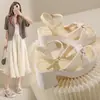 Sandalias de Plataforma para Mujer que Aumentan la Altura, Novedad Primavera-Verano 2025, Estilo Coreano, de Moda, Versátiles, Antideslizantes, de Punta Abierta, con una Sola Tira