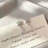 Brincos de Floco de Neve de Alto Padrão com Agulha de Prata 925 para Mulheres, Brincos de Luz Estelar Cheios de Diamante de Luxo, Brincos de Zircônia em Gota d'Água com Design de Nicho