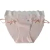 Calcinhas Triângulo Seamless de Seda Gelada com Sensação Zero, Invisíveis 10A Antibacterianas, Renda Sexy de Alto Valor para Meninas Doces e Puras