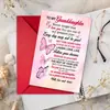 Juego de Tarjeta de Felicitación y Sobre Temático Mariposa Rosa para Nieta, Tarjeta de Bendición Cálida en Inglés, Adecuado para Cumpleaños y Festividades
