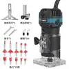 Venta directa transfronteriza máquina eléctrica para recortar bordes carpintería recorte de bordes ranurado de tallado máquina de ahuecado manual placa de aluminio y plástico fresadora eléctrica de madera