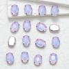 Venda quente transfronteiriça oval diamante cor mocha garra de quatro pontas broca de vidro furadeira costurada à mão joias DIY acessórios de vestuário broca oval