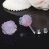 Pendientes de resina de rosa azul transparente exquisitos simples dulces no alérgicos pendientes moda accesorios para orejas versátiles